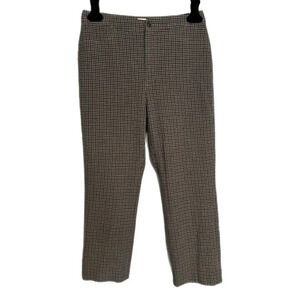 Aritzia Sunday Best Freshman Check Pant Size 4  Gray High Rise Straight Academia